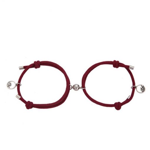 burgundy-red-couple-magnetic-bracelet