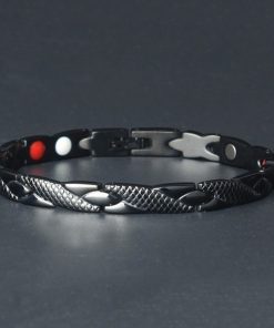 Magnetic-Bracelet-Woman-Silver-Black