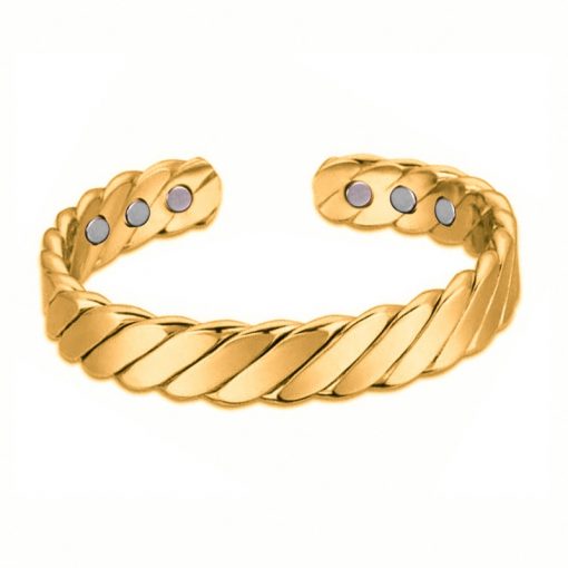 Gold-Magnetic-Bangle-Bracelet-Woman