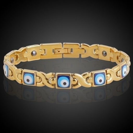 Blue-Eye-Gold-Magnetic-Bracelet-Woman