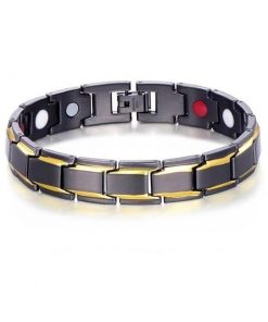 Gold-Black-Magnetic-Wristand-man